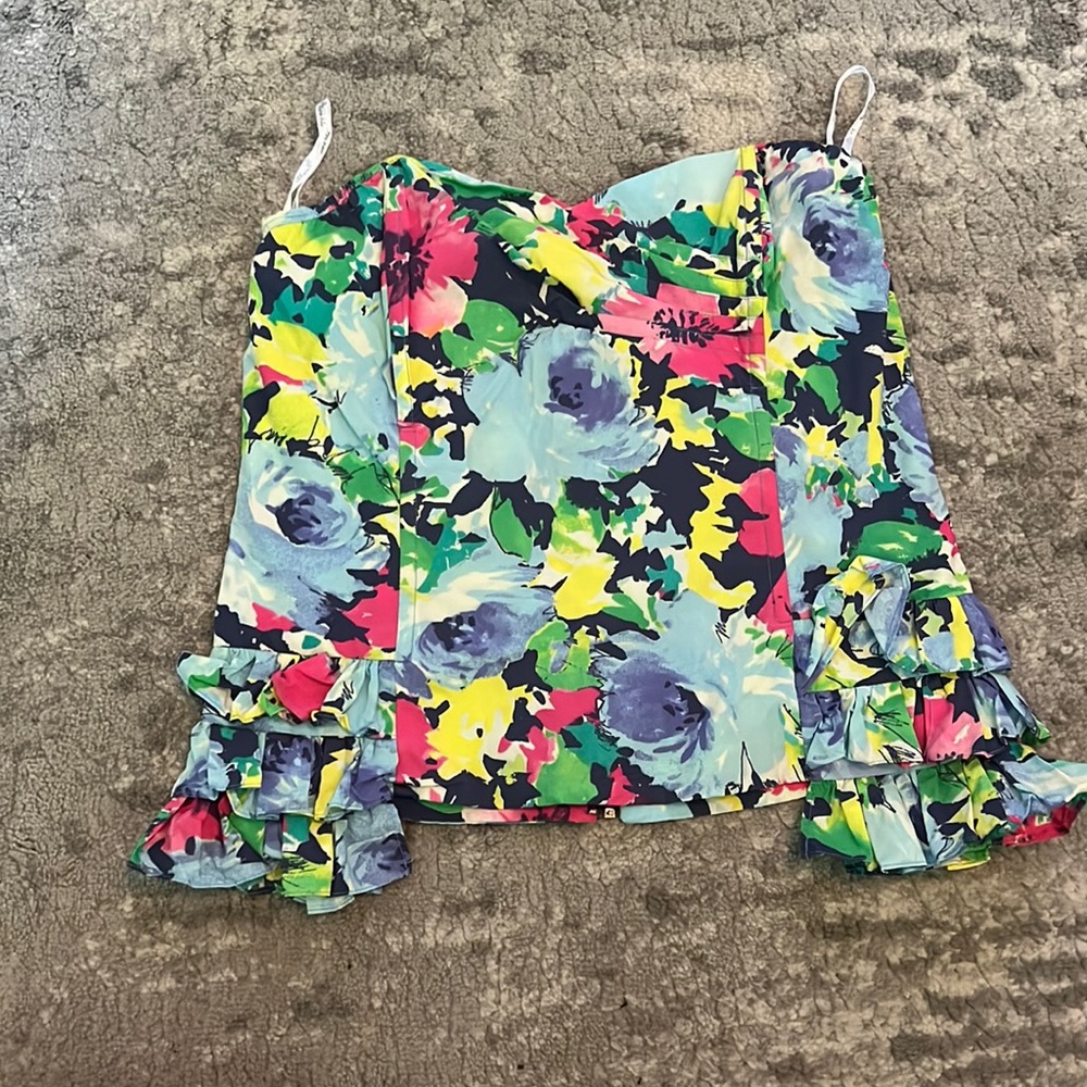 Strapless Floral top